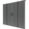 Mexen Velar L Duo Duschwand 2-flügelig verschiebbar 170 x 150 cm, Graphit, Gun Metal - 896-170-003-42-95