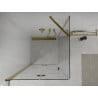 Mexen Lima faltbare Duschkabine 100 x 100 cm, transparent, gold - 856-100-100-50-00