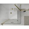 Mexen Lima faltbare Duschkabine 70 x 70 cm, transparent, gold + Flat-Duschwanne - 856-070-070-50-00-4010