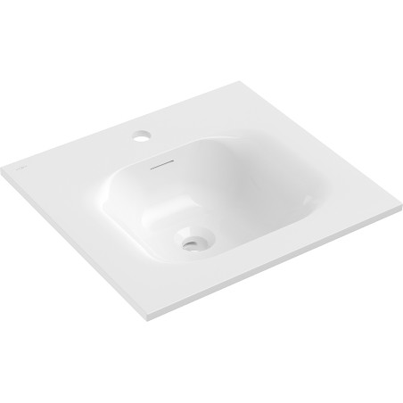 Mexen Vela eingelassene Waschtischplatte 51 x 46,5 cm, weiß glänzend - 25235000