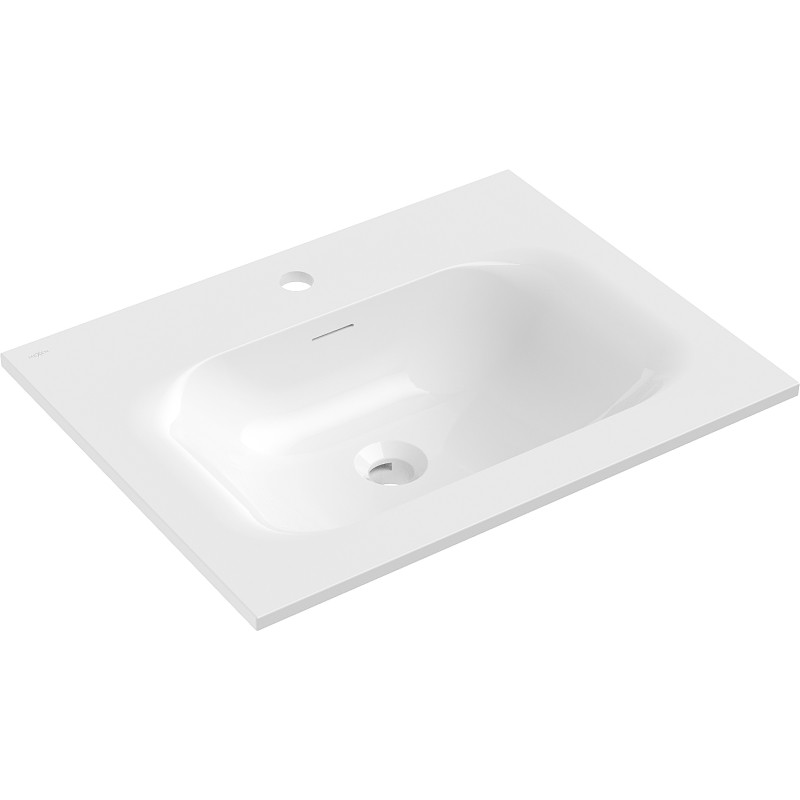 Mexen Vela Waschtisch eingelassen in die Arbeitsplatte 61 x 46,5 cm, weiß glänzend - 25236000
