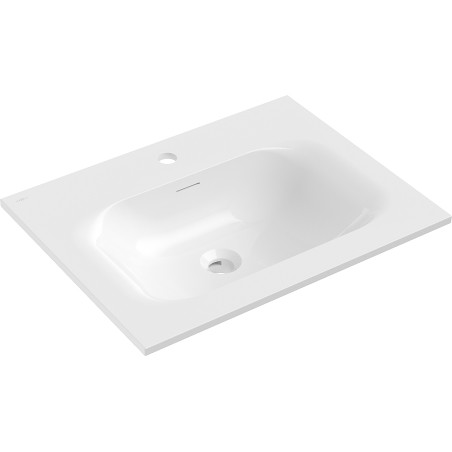 Mexen Vela Waschtisch eingelassen in die Arbeitsplatte 61 x 46,5 cm, weiß glänzend - 25236000