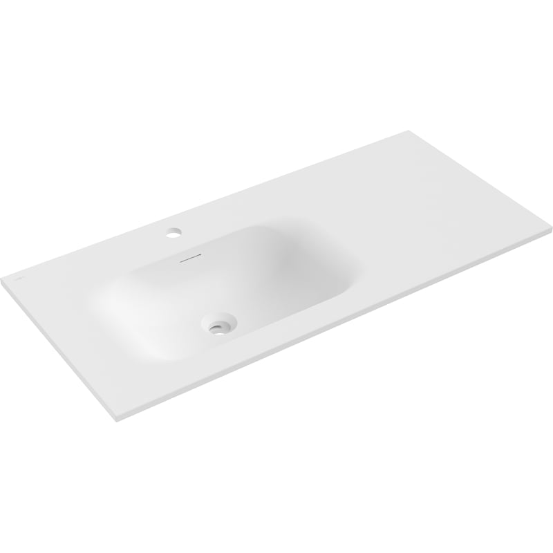 Mexen Vela Waschbecken eingelassen links 101 x 46,5 cm, weiß matt - 25231001L