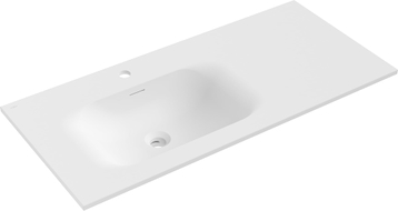 Mexen Vela Waschbecken eingelassen links 101 x 46,5 cm, weiß matt - 25231001L