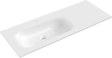 Mexen Vela Waschbecken zur linken Arbeitsplatte eingelassen 121 x 46,5 cm, weißer Glanz - 25231200L