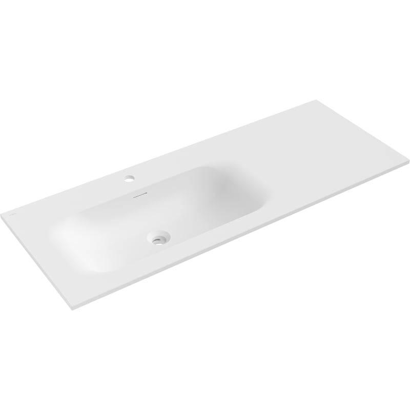 Mexen Vela eingelassene Waschbecken links 121 x 46,5 cm, weiße Matt - 25231201L