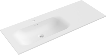 Mexen Vela eingelassene Waschbecken links 121 x 46,5 cm, weiße Matt - 25231201L