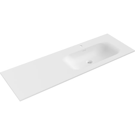 Mexen Vela Waschbecken zum Einbauen in die rechte Arbeitsplatte 141 x 46,5 cm, weiß matt - 25231401P