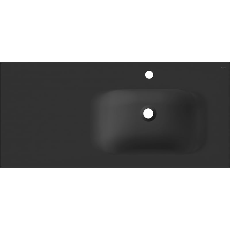 Mexen Vela Einbauwaschbecken rechts 101 x 46,5 cm, schwarz matt - 25231071P
