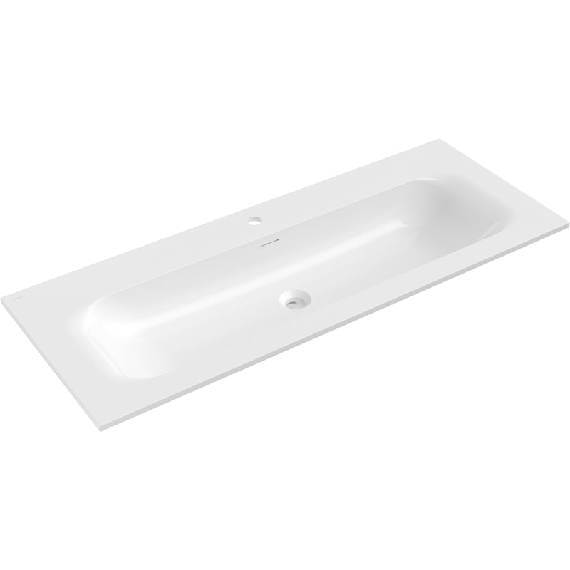 Mexen Vela eingebaute Waschtisch im Arbeitsplatte 121 x 46,5 cm, weiß glänzend - 25231200
