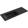 Mexen Vela Waschbecken links in die Arbeitsplatte eingelassen 121 x 46,5 cm, schwarz matt - 25231271L
