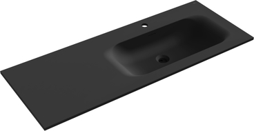 Mexen Vela Einbauwaschbecken rechts 121 x 46,5 cm, schwarz matt - 25231271P