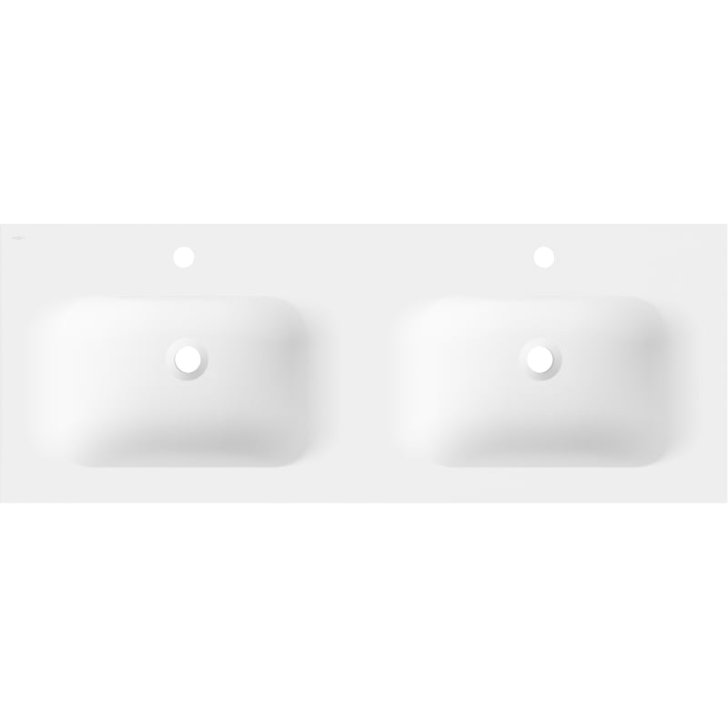 Mexen Vela Einbauwaschbecken doppelt 121 x 46,5 cm, weiß matt - 25231201D