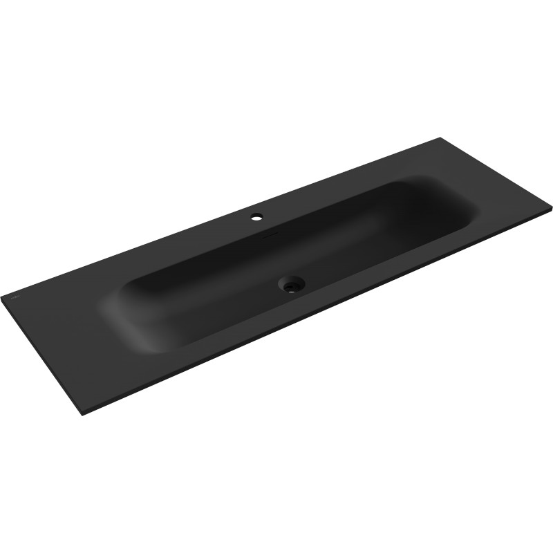 Mexen Vela Einbauwaschbecken 141 x 46,5 cm, Schwarz Matt - 25231471