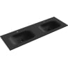 Mexen Vela Doppelwaschbecken zur Einlassung in die Arbeitsplatte 141 x 46,5 cm, schwarz matt - 25231471D