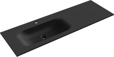 Mexen Vela Einbauwaschbecken links 141 x 46,5 cm, schwarz matt - 25231471L