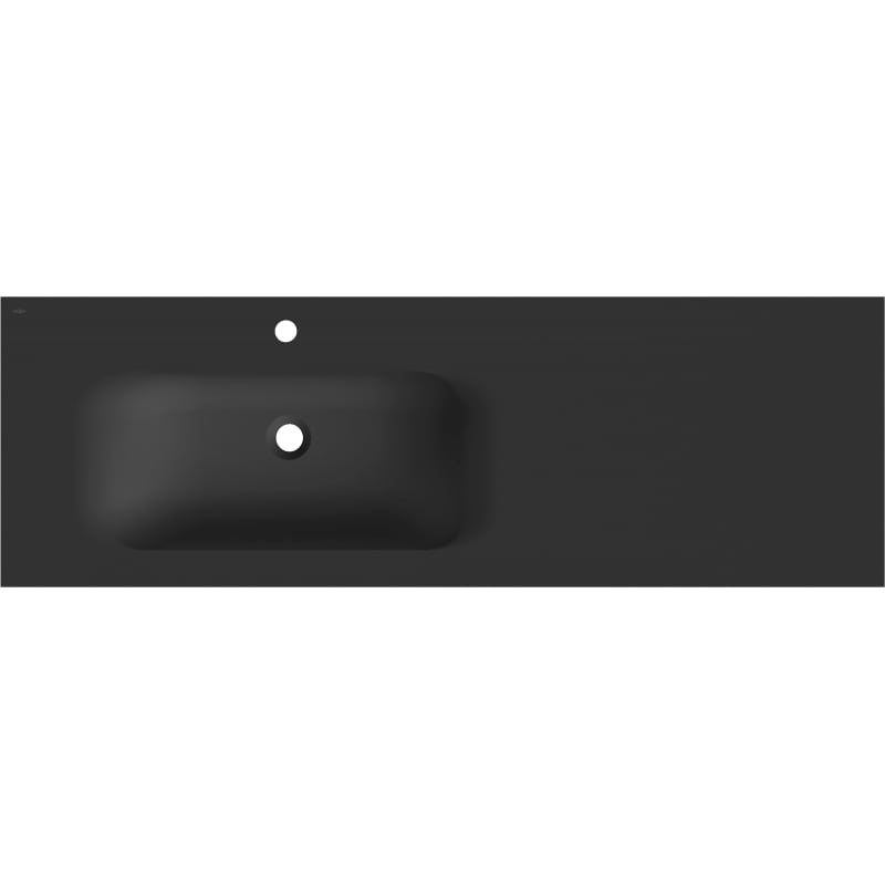Mexen Vela Einbauwaschbecken links 141 x 46,5 cm, schwarz matt - 25231471L