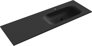 Mexen Vela Einbauwaschbecken rechts 141 x 46,5 cm, schwarz matt - 25231471P