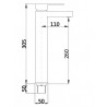 Mexen Cube hoher Waschtischarmatur, Chrom - 72910-00