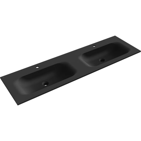 Mexen Vela Doppel-Einbauwaschbecken 161 x 46,5 cm, schwarz matt - 25231671D
