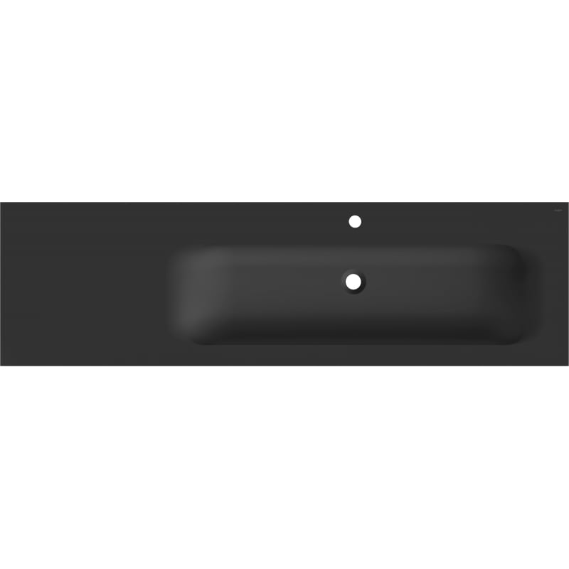 Mexen Vela Einbauwaschbecken rechts 161 x 46,5 cm, schwarz matt - 25231671P