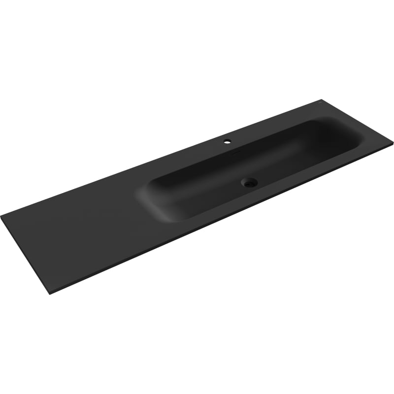 Mexen Vela Einbauwaschbecken rechts 161 x 46,5 cm, schwarz matt - 25231671P