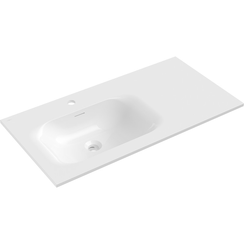 Mexen Vela Einbauwaschbecken links 91 x 46,5 cm, weiß glänzend - 25239000L