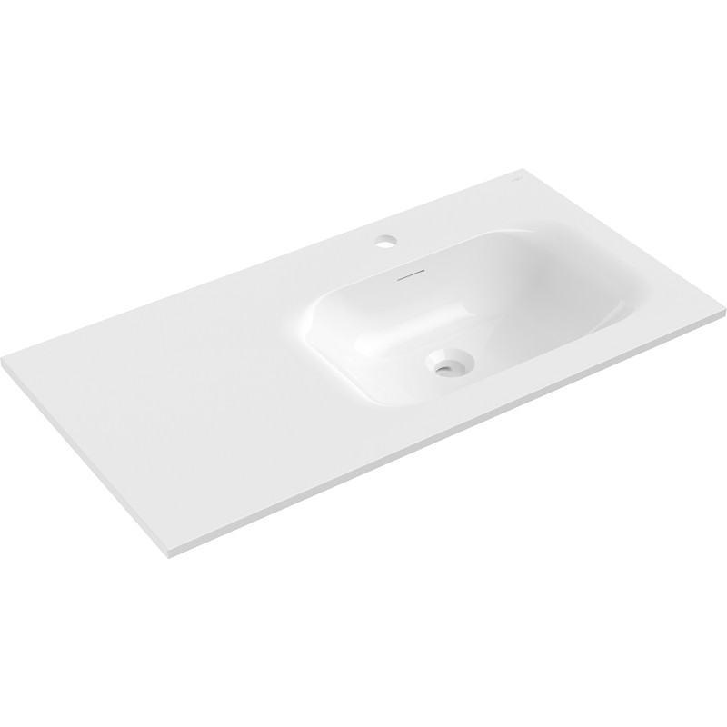 Mexen Vela Einbauwaschbecken rechts 91 x 46,5 cm, weiß glänzend - 25239000P