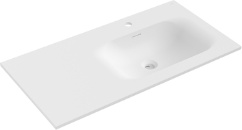 Mexen Vela Waschbecken eingebaut rechts 91 x 46,5 cm, matt weiß - 25239001P