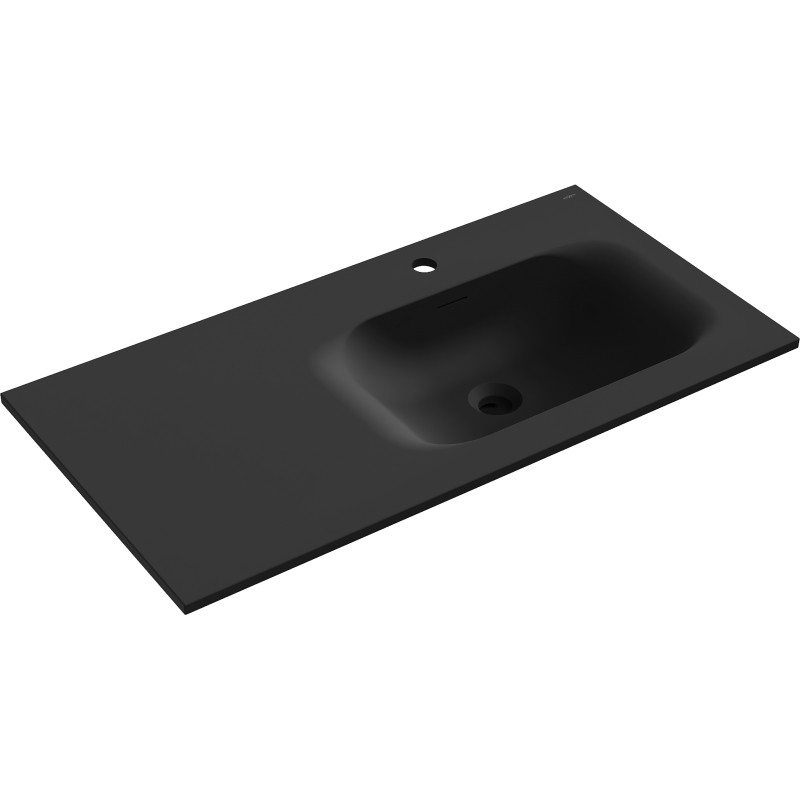 Mexen Vela eingebaute Waschbecken rechts 91 x 46,5 cm, schwarz matt - 25239071P