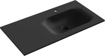 Mexen Vela eingebaute Waschbecken rechts 91 x 46,5 cm, schwarz matt - 25239071P