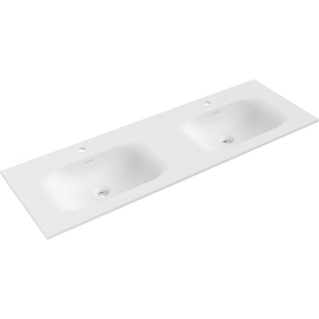 Mexen Vela Doppelwaschbecken zur Einlassmontage 141 x 46,5 cm, weiß matt - 25231401D