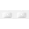 Mexen Vela Doppelwaschbecken zur Einlassmontage 141 x 46,5 cm, weiß matt - 25231401D