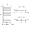 Mexen Ares Badezimmerheizkörper 700 x 400 mm, 189 W, gold - W102-0700-400-00-50