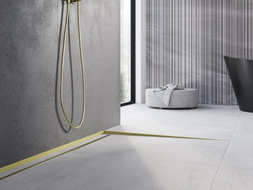 Mexen Line-B Bodenablaufleiste 120 cm rechts, gebürstet gold - 185501120R