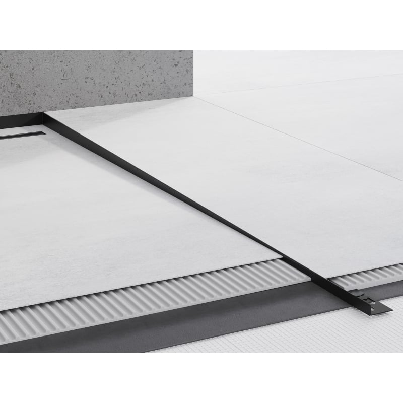 Mexen Line-B Bodenabfallleiste 120 cm rechts, schwarz - 187001120R