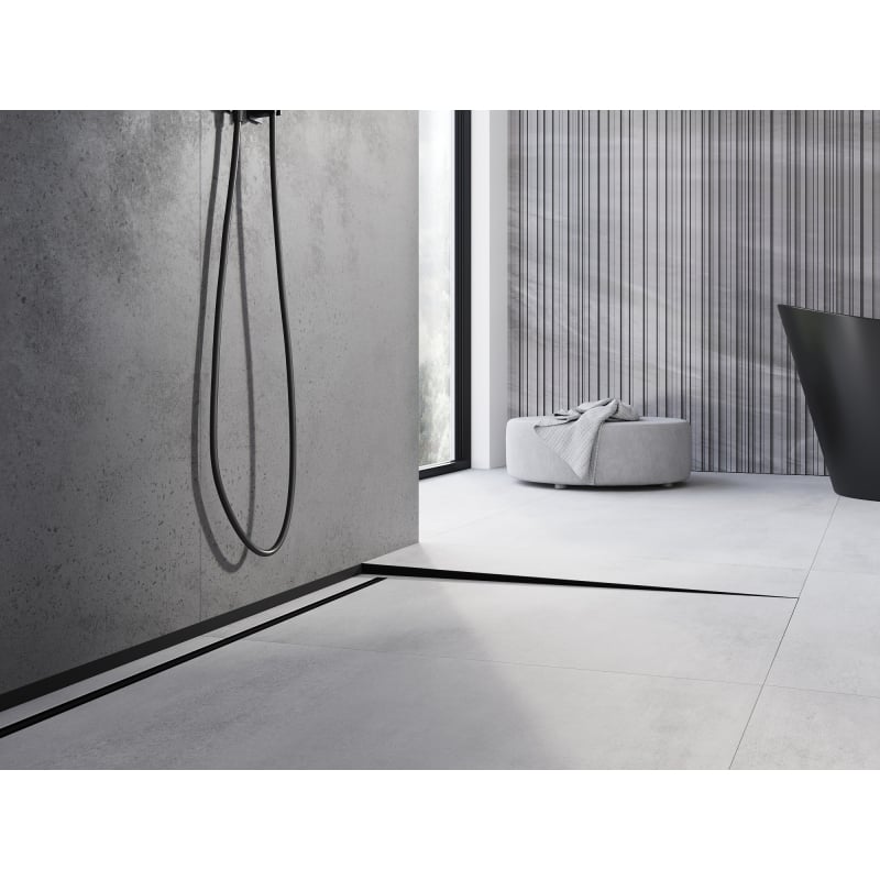 Mexen Line-B Bodenabfallleiste 120 cm rechts, schwarz - 187001120R