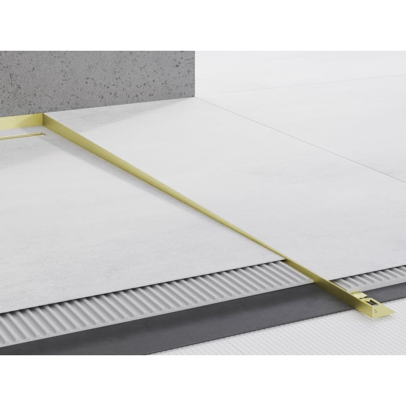 Mexen Line-B Bodenabschlussleiste 180 cm rechts, gebürstet gold - 185501180R