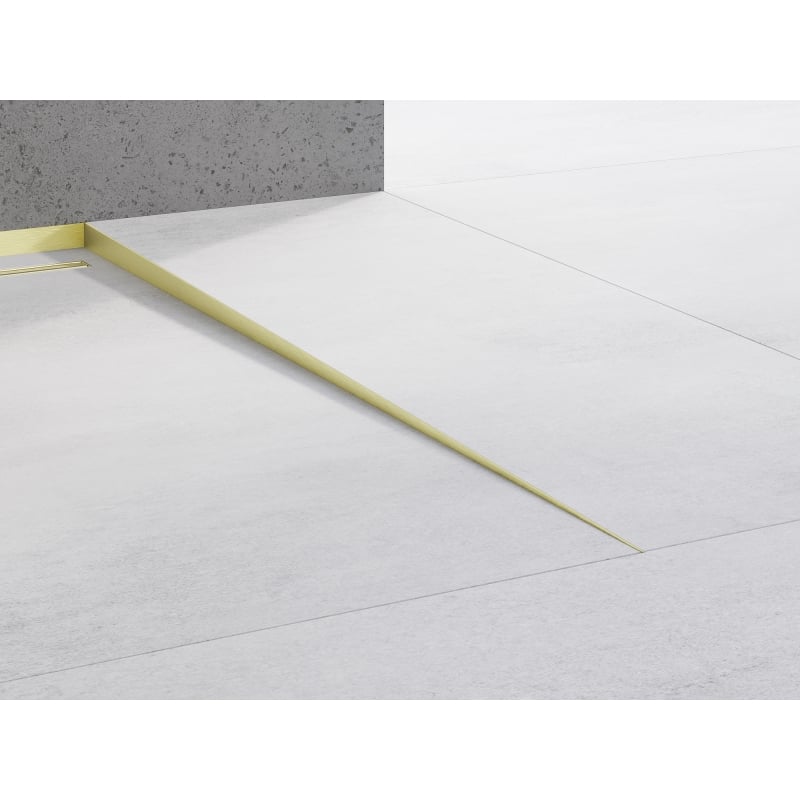 Mexen Line-B Bodenabschlussleiste 180 cm rechts, gebürstet gold - 185501180R