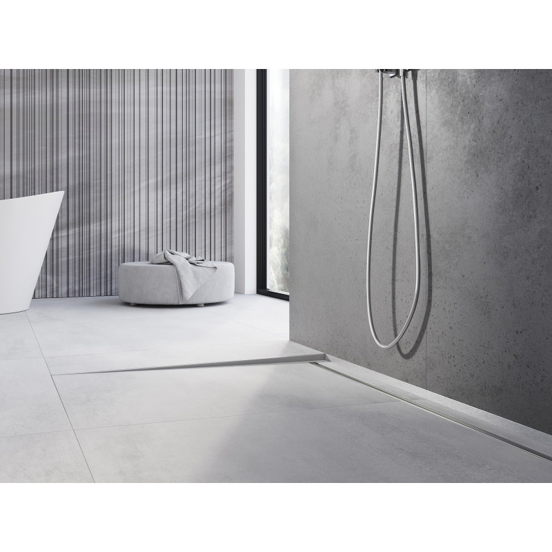 Mexen Line-B Bodenschwellenprofil 120 cm links, Inox - 181001120L