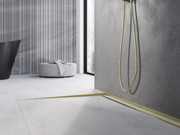 Mexen Line-B Bodenabschlüsse Leiste 120 cm links, gold - 185001120L