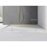 Mexen Line-B Boden-Abfallleiste 120 cm links, gebürstetes Gold - 185501120L