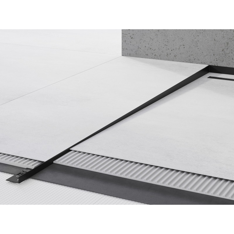 Mexen Line-B Boden Gefälleleiste 120 cm links, schwarz - 187001120L