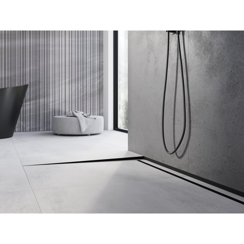 Mexen Line-B Bodenabfallleiste 180 cm links, schwarz - 187001180L