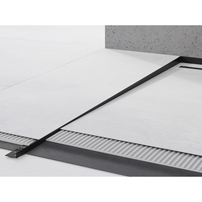 Mexen Line-B Bodenabfallleiste 180 cm links, schwarz - 187001180L