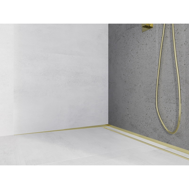 Mexen Line-B Wandleistenabdeckung 120 cm links, gold - 185002120L