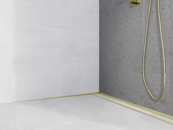 Mexen Line-B wandseitige Gefälleleiste 120 cm links, gold - 185002120L