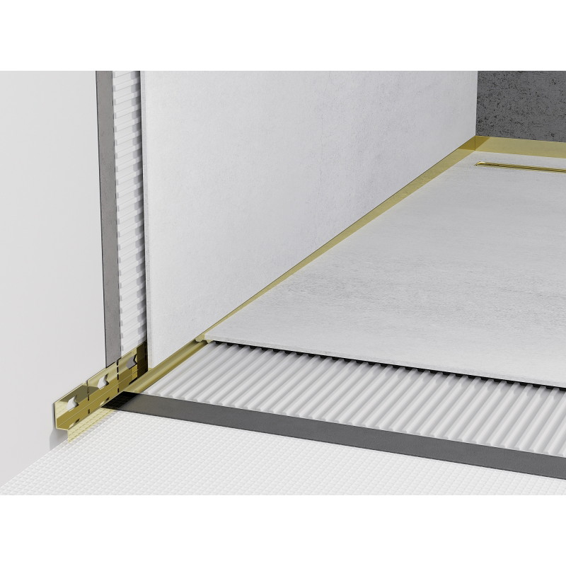 Mexen Line-B Wandleistenabdeckung 120 cm links, gold - 185002120L