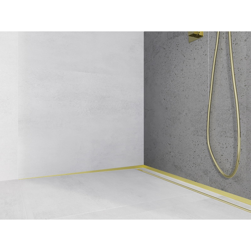 Mexen Line-B Wandleiste 120 cm links, gebürstetes Gold - 185502120L