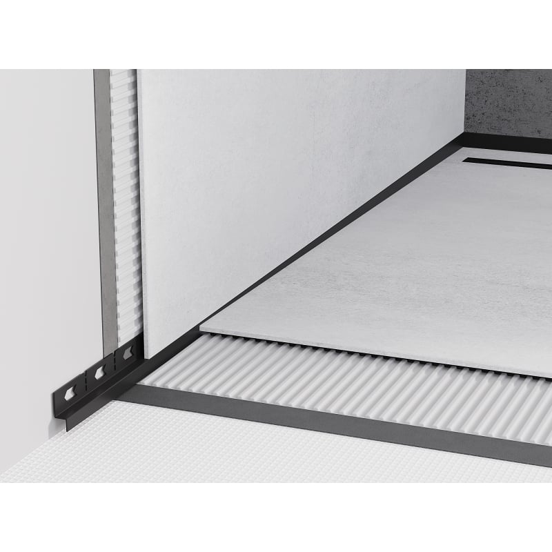 Mexen Line-B Eckabschlussleiste 120 cm links, schwarz - 187002120L